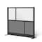 Luxor Workflow Modular Wall Room Divider System - Black Frame - 53" x 48" Starter Wall with Whiteboard MW-5348-FWCGB - alternate 1
